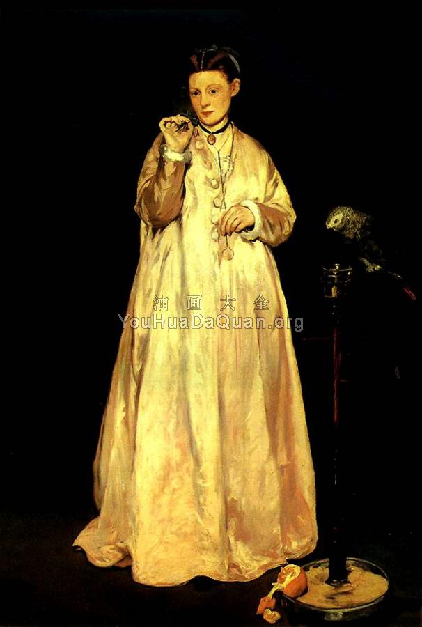 Young Lady in 1866 - 爱德华·马奈